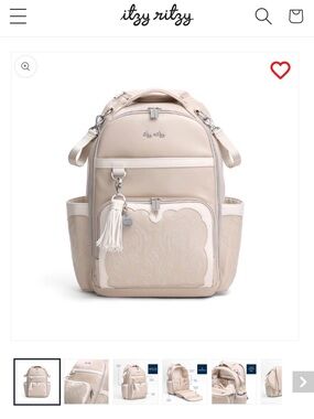 NWOT Itzy Ritzy OAT Diaperbag Backpack with Sun Charm
